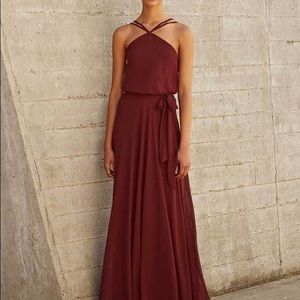 Amsale Nouvelle “Norah” bridesmaid dress, Ice